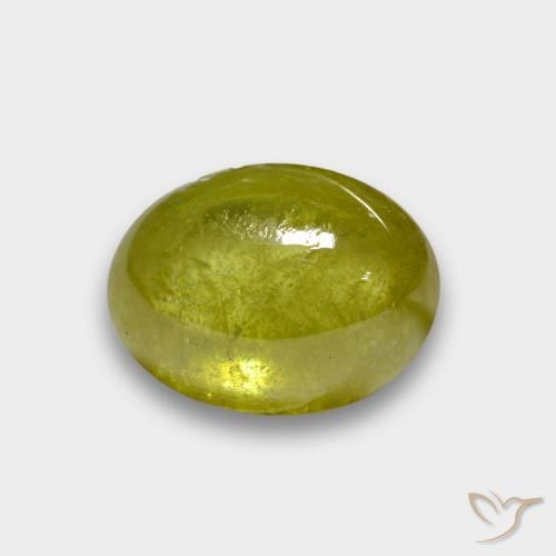 3.47 ct Yellow Sphene, 10.3 x 7.9 mm Oval Cut From Sri Lanka, Photo A