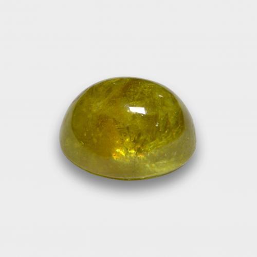 Sphene Gemstone in 8.4 x 7.3 mm Size for Sale, Sphene Stone in Pineapple Yellow Color