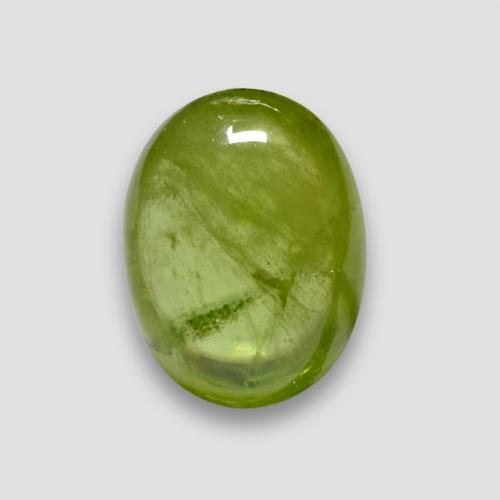 Medium Green Sphene Gem - 2.7ct Oval Cabochon (ID: 578108)