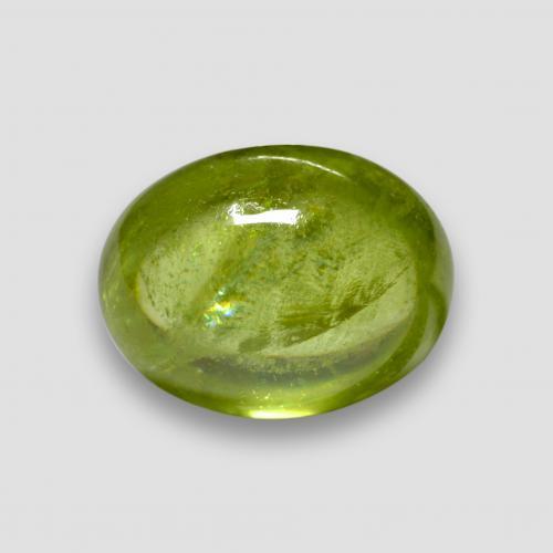 Medium Green Sphene Gem - 2.6ct Oval Cabochon (ID: 578110)