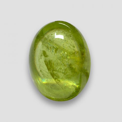 2.64 ct Green Sphene Stone, Natural Sphene in Oval Cabochon Shape for Sale
