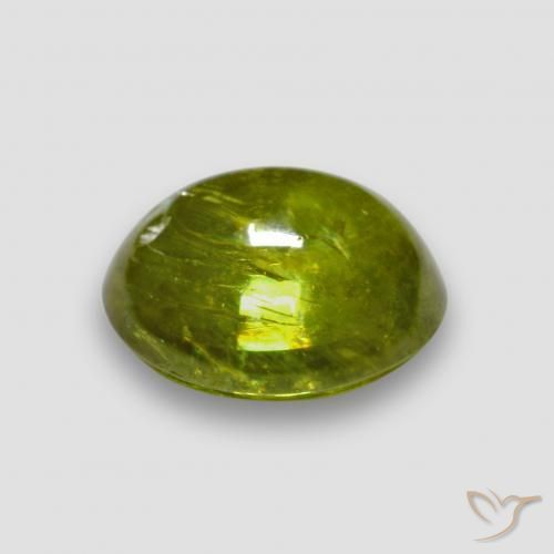 Sphene Gemstone in 8.1 x 7 mm Size for Sale, Sphene Stone in Olive Green Color