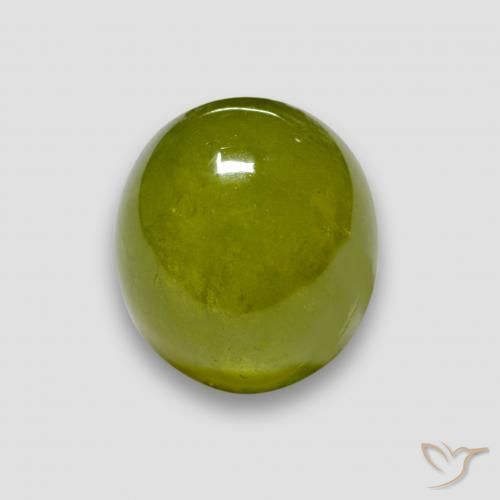 Verde Oliva Esfena Gema - 3.5ct Cabujón Óvalo (ID: 578117)