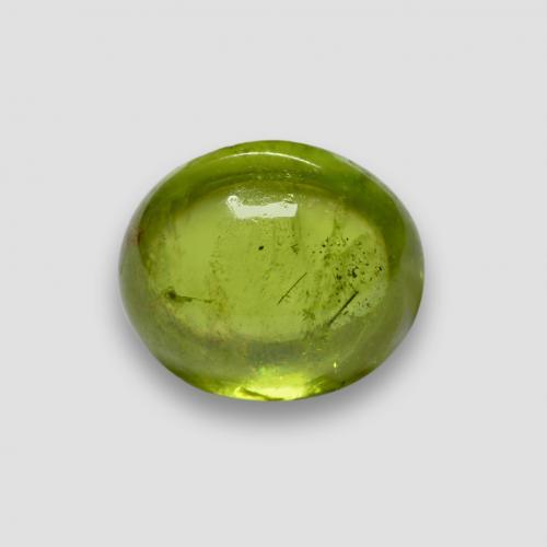 2.12 ct Green Sphene Stone, Natural Sphene in Oval Cabochon Shape for Sale