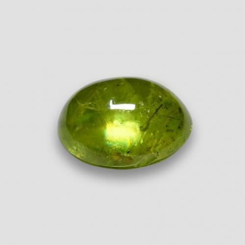 Sphene Gemstone in 8.1 x 6.8 mm Size for Sale, Sphene Stone in Medium Green Color