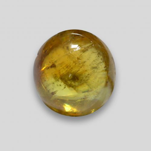 2.24 ct Golden Sphene Stone, Natural Sphene in Oval Cabochon Shape for Sale