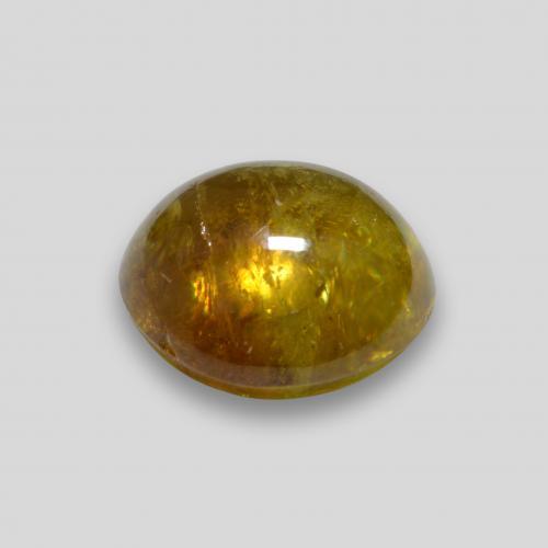 Sphene Gemstone in 7.7 x 7.3 mm Size for Sale, Sphene Stone in Golden Brown Color