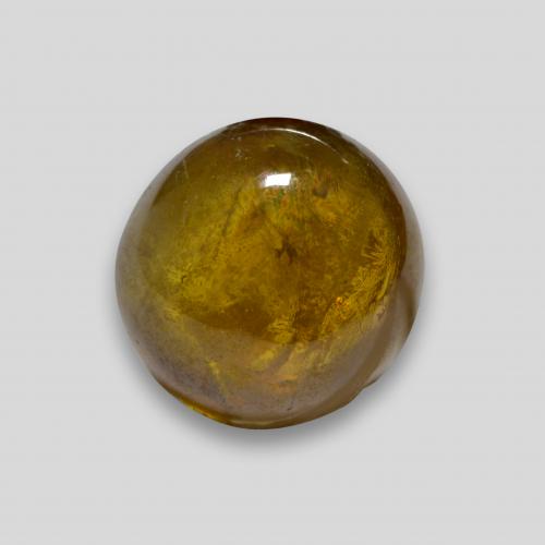Золотисто-коричневый Сфен Камень - 2.8ct Овал Кабошон (ID: 578717)