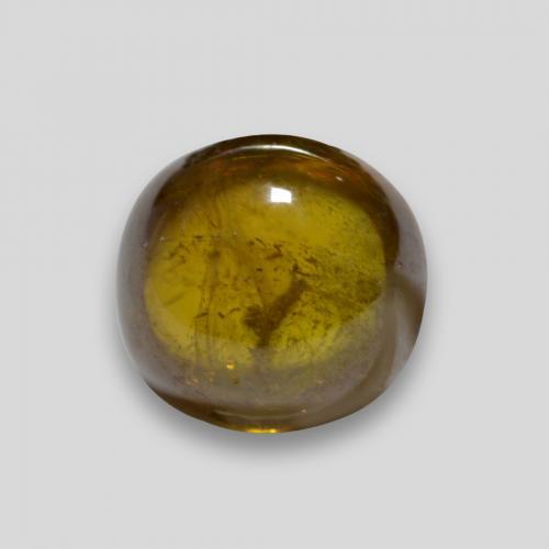 2.36 ct Golden Sphene Stone, Natural Sphene in Round Cabochon Shape for Sale