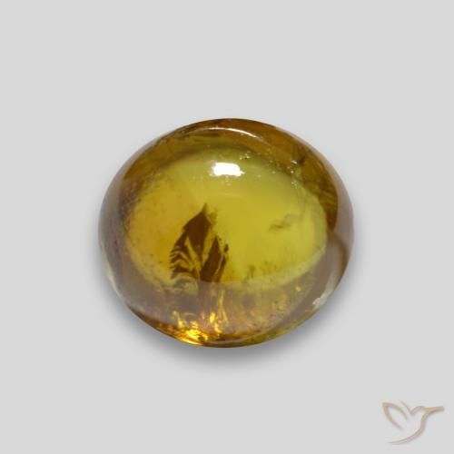 2.28 ct Golden Sphene Stone, Natural Sphene in Oval Cabochon Shape for Sale