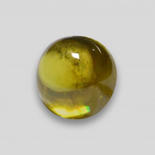 1.91 ct Golden Sphene Gemstone, Sphene Gem in Round Cabochon Shape for Sale.