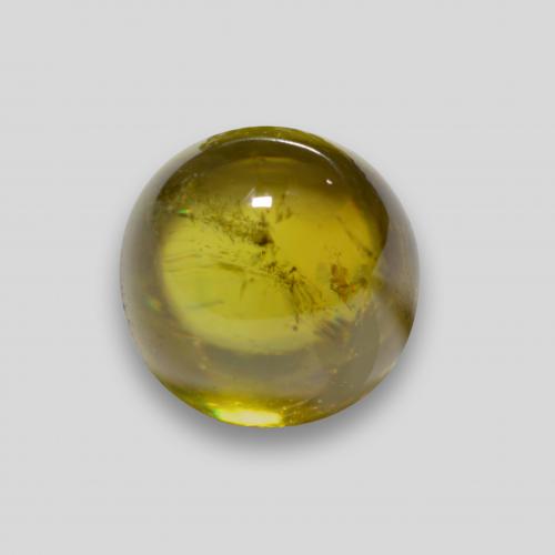1.91 ct Golden Sphene Stone, Natural Sphene in Round Cabochon Shape for Sale