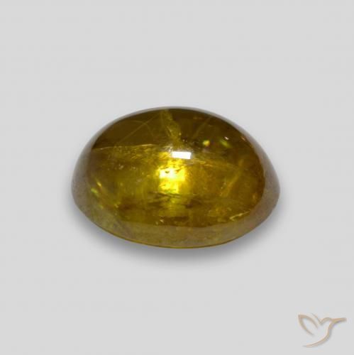 Sphene Gemstone in 8.7 x 7.5 mm Size for Sale, Sphene Stone in Golden Color
