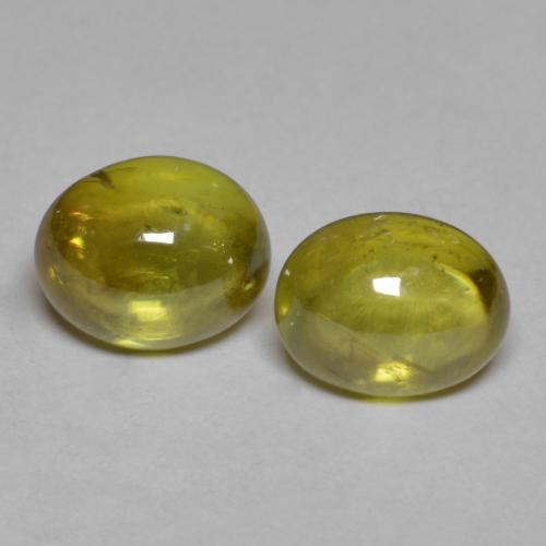Medium Yellow 榍石 Gem - 1.6ct 椭圆形凸面型 (ID: 585704)