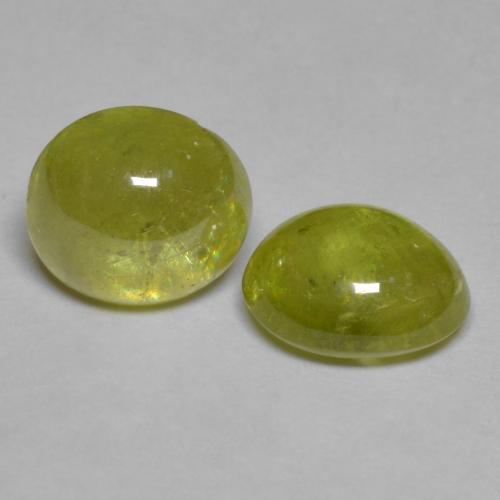 3.75 ctw Yellow Sphene Stones, Natural Sphene in Oval Cabochon Shape for Sale