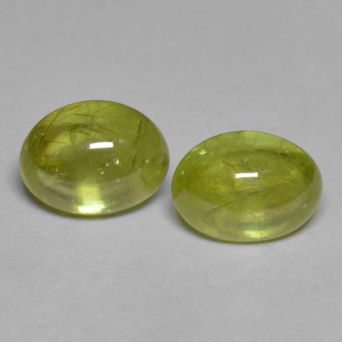 Medium Yellow 榍石 Gem - 1.9ct 椭圆形凸面型 (ID: 585706)