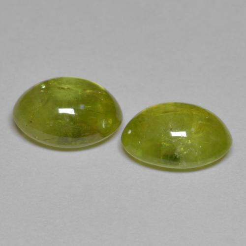 Sphene Gemstones in 8.2 x 6.4 mm Size for Sale, Sphene Stones in Medium Yellow Color