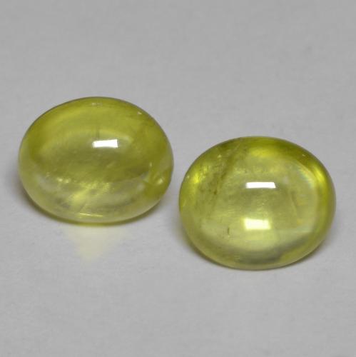 绿黄色 榍石 Gem - 1.1ct 椭圆形凸面型 (ID: 585708)