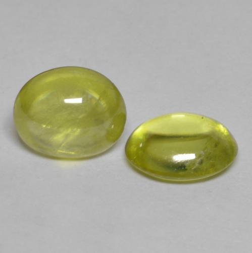 2.09 ctw Yellow Sphene Stones, Natural Sphene in Oval Cabochon Shape for Sale