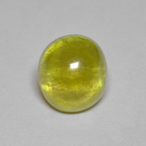 Amarillo limón Esfena Gema - 2.8ct Cabujón Óvalo (ID: 585711)