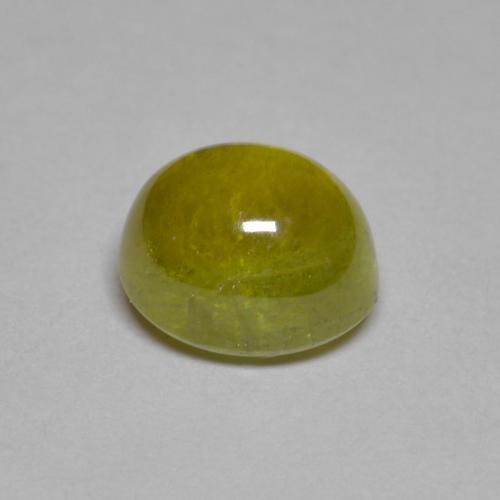 Sphene Gemstone in 7.8 x 7.1 mm Size for Sale, Sphene Stone in Lemon Yellow Color