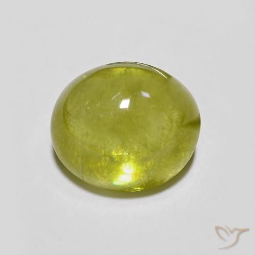 3.22ct Natural Light Green Sphene, Oval, Transparent