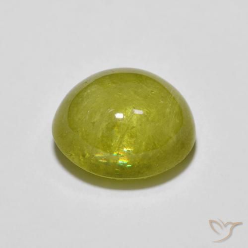 Sphene Gemstone in 8.7 x 7.6 mm Size for Sale, Sphene Stone in Light Green Color