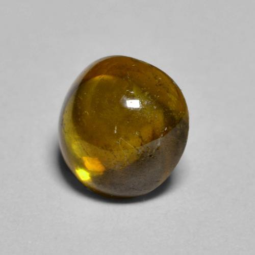 gold-braun Sphen Edelstein - 1.1ct Rund Cabochon (ID: 586710)
