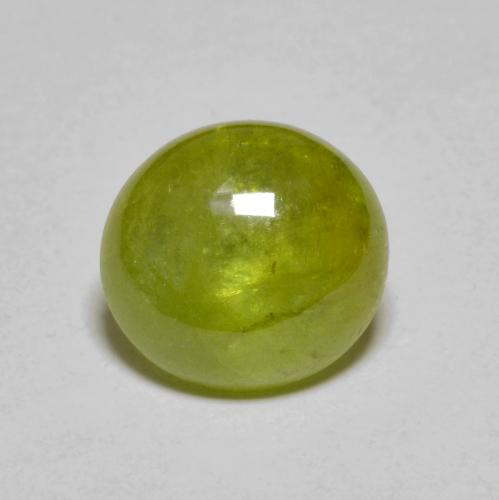 Olive Green Sphene Gem - 2.8ct Oval Cabochon (ID: 586733)
