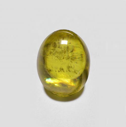 Dorado terroso Esfena Gema - 1.6ct Cabujón Óvalo (ID: 590264)