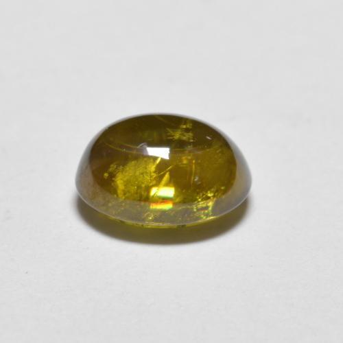 Sphene Gemstone in 7.4 x 6 mm Size for Sale, Sphene Stone in Earthy Gold Color