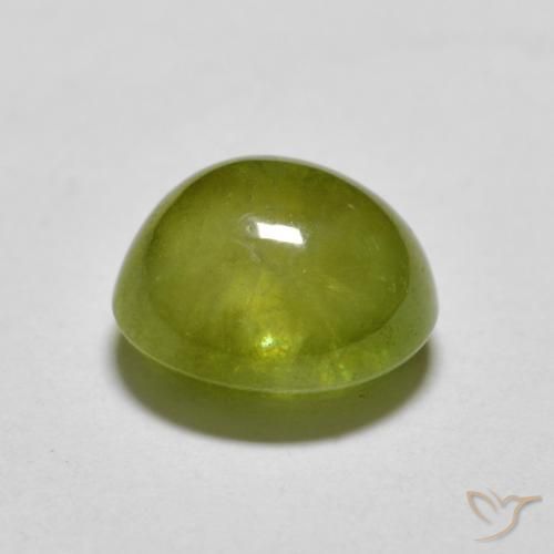 Sphene Gemstone in 8.3 x 7.6 mm Size for Sale, Sphene Stone in Lively Green Color