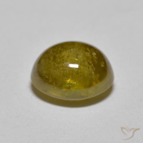 Sphene Gemstone in 8.4 x 7.2 mm Size for Sale, Sphene Stone in Medium Golden Brown Color