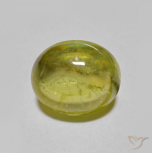 2.23ct Natural Warm Forest Green Sphene, Oval, Translucent
