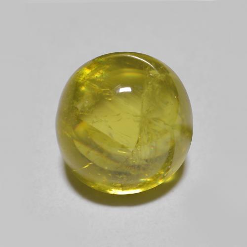 Golden Green Brown Sphene Gem - 2.6ct Round Cabochon (ID: 590484)