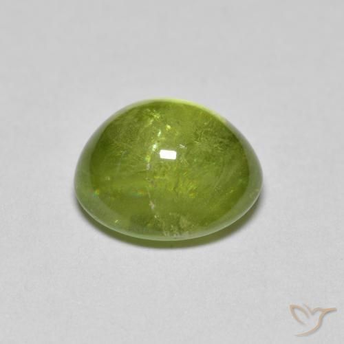 Sphene Gemstone in 7.7 x 6.8 mm Size for Sale, Sphene Stone in Olive Green Color