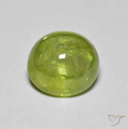 2.31 ct Green Sphene, 7.8 x 7.1 mm Oval Cut From Sri Lanka, Photo A