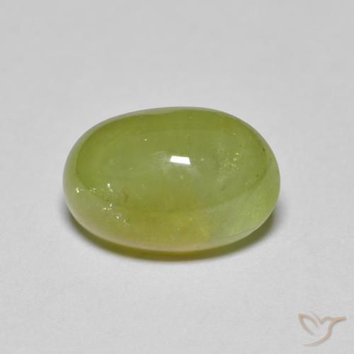 3.10ct Natural Light Green Sphene, Oval, Translucent