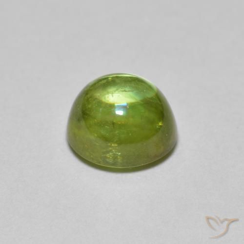 Sphene Gemstone in 6.3 x 5.9 mm Size for Sale, Sphene Stone in Medium Light Green Color