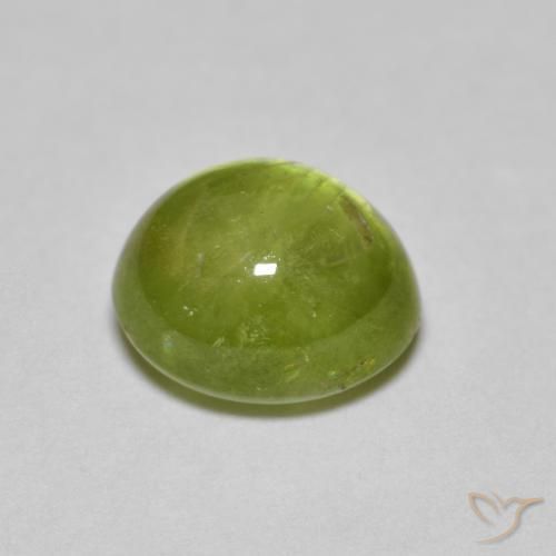 Sphene Gemstone in 7.5 x 6.6 mm Size for Sale, Sphene Stone in Medium Light Green Color