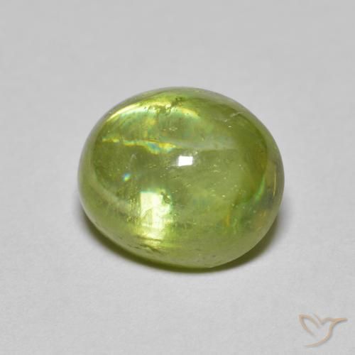 2.51 ct Green Sphene Stone, Natural Sphene in Oval Cabochon Shape for Sale