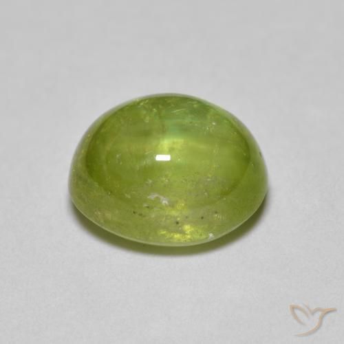 Sphene Gemstone in 7.9 x 6.8 mm Size for Sale, Sphene Stone in Olive Green Color