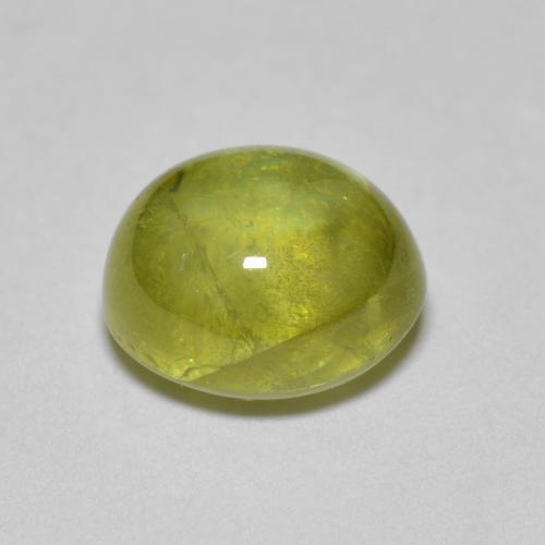 Sphene Gemstone in 8.1 x 7.3 mm Size for Sale, Sphene Stone in Yellowish Green Color