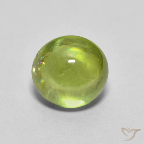 1.09ct Natural Yellowish Green Sphene, Oval, Transparent