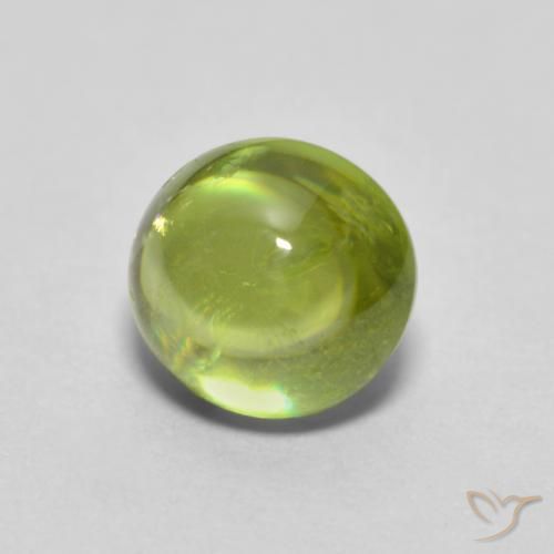 1.09 ct Green Sphene Stone, Natural Sphene in Oval Cabochon Shape for Sale