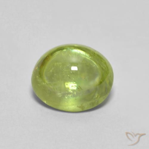 1.38 ct Green Sphene, 7 x 5.8 mm Oval Cut From Sri Lanka, Photo A