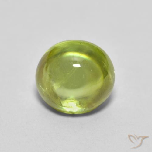 1.13ct Natural Yellowish Green Sphene, Oval, Transparent