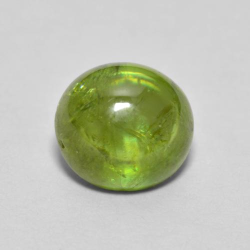ライブリーグリーン スフェーン 宝石 - 1.4ct オーバル カボション (ID: 612056)