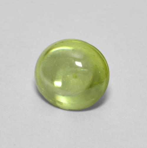 Light Lively Green Sphene Gem - 0.7ct Oval Cabochon (ID: 612246)