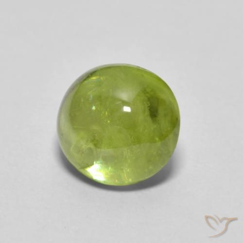 1.90 ct Green Sphene Stone, Natural Sphene in Oval Cabochon Shape for Sale